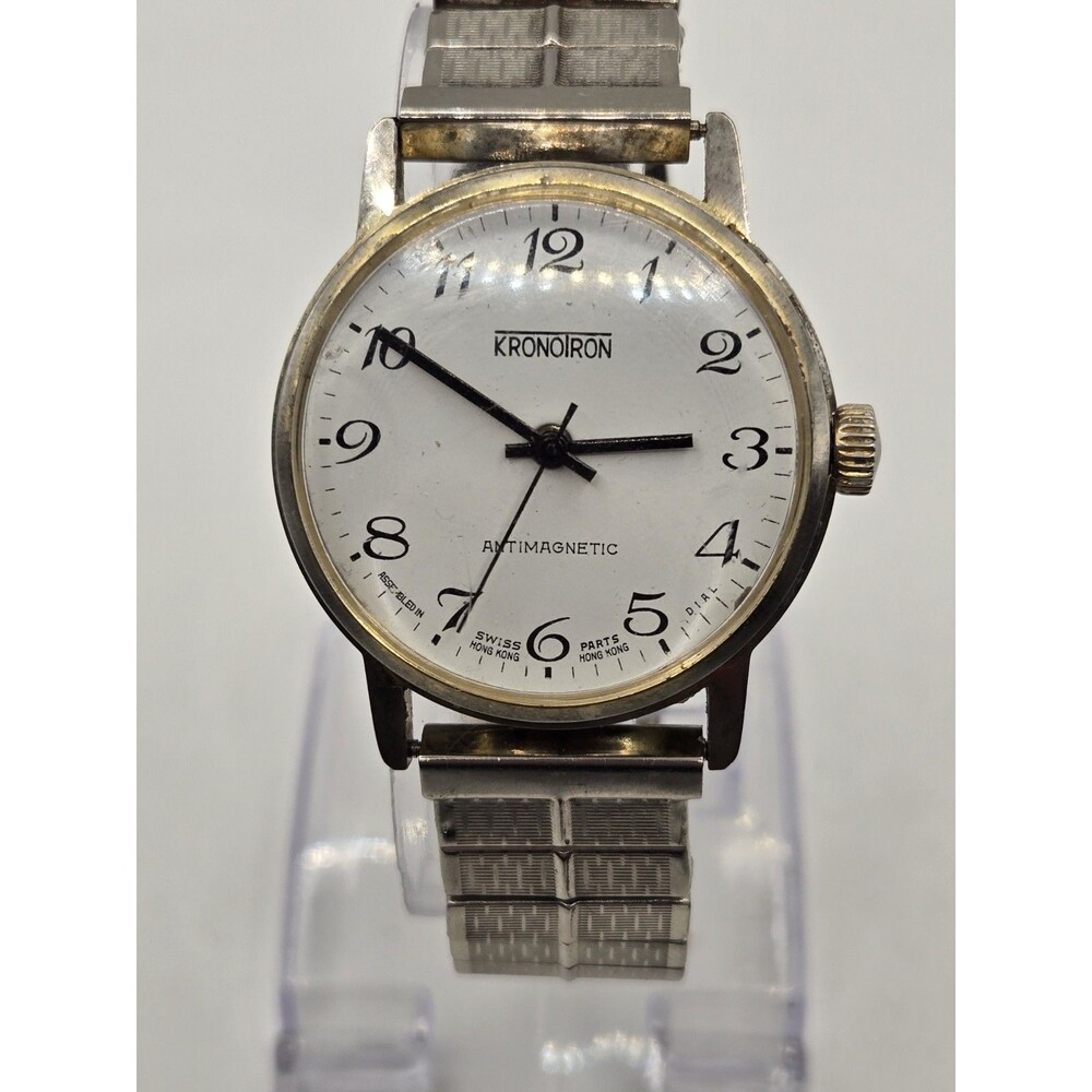 Vintage Kronotron Antimagnetic 33mm Manual Wind Mechanical Watch. Running Well